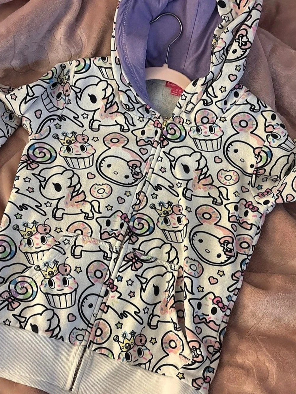 tokidoki x Hello Kitty All Over Print Zip-Up Hoodie women XS